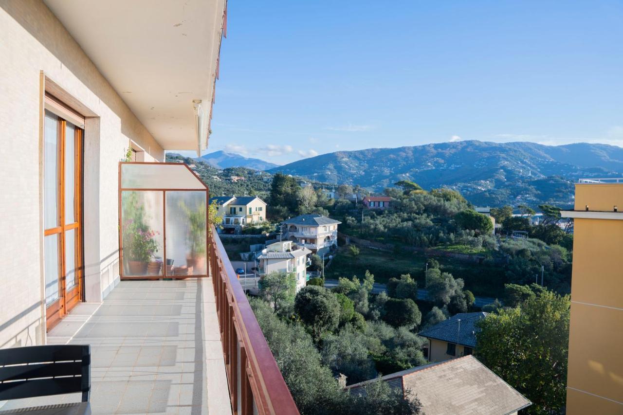 093 - Casa Panorama, Vista Mare E Vista Portofino, 500 Metri Centro Di Chiavari, Posto Auto Gratis Incluso Apartment Екстериор снимка